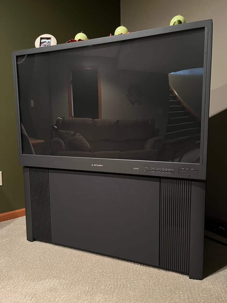 Large rear-projection TV removed from estate — bulky item haul-away service