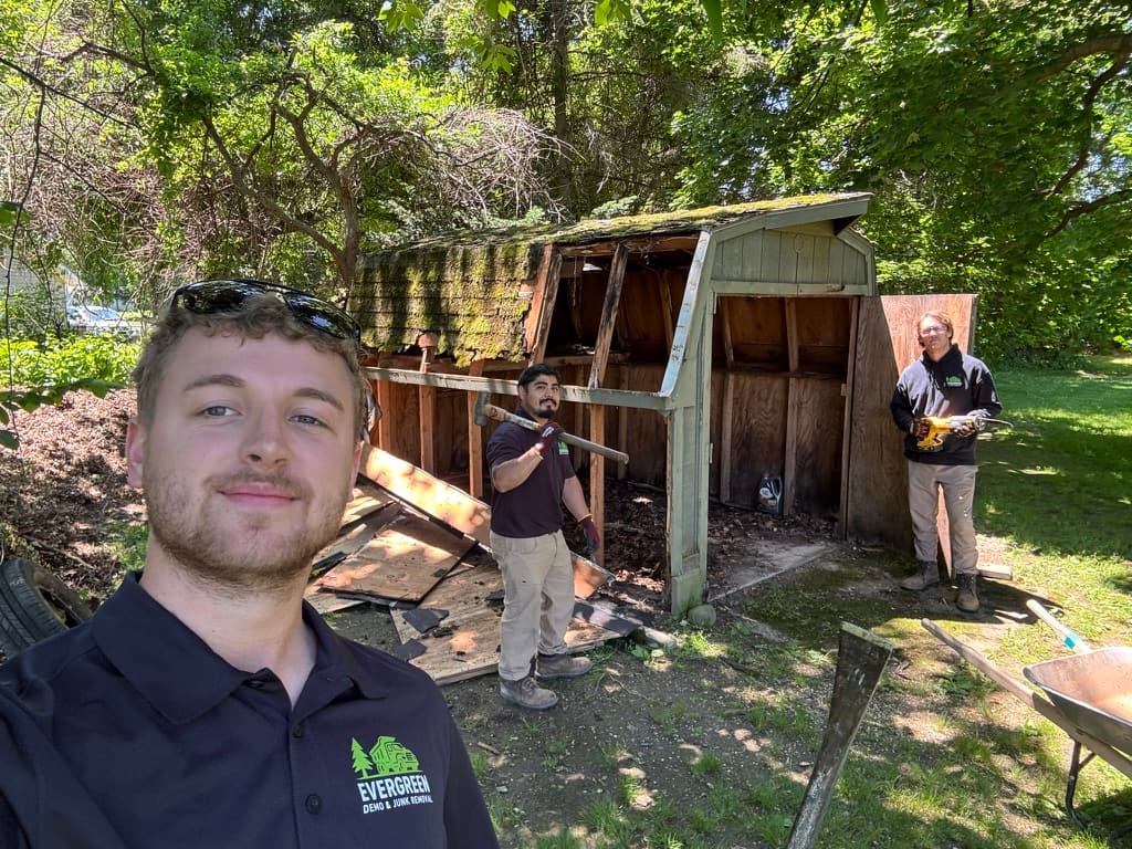 Shed demo crew teardown residential Ohio