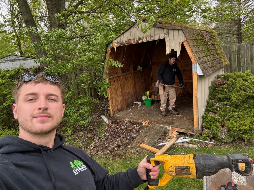 Shed demo power tools teardown Ohio