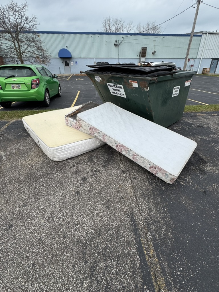 Mattresses removed from vacated property — proper disposal included
